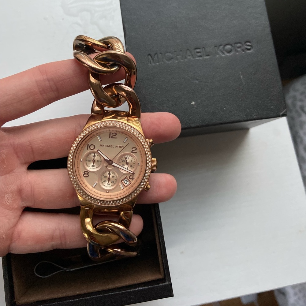 Michael Kors Rose Gold Chain Watch